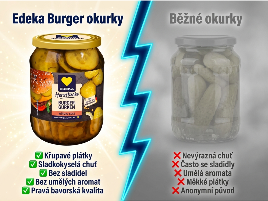 Srovnání okurek Edeka s běžnými okurkami