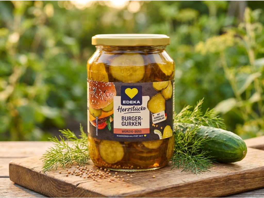 Edeka okurky do hamburgerů v přírodním prostředí