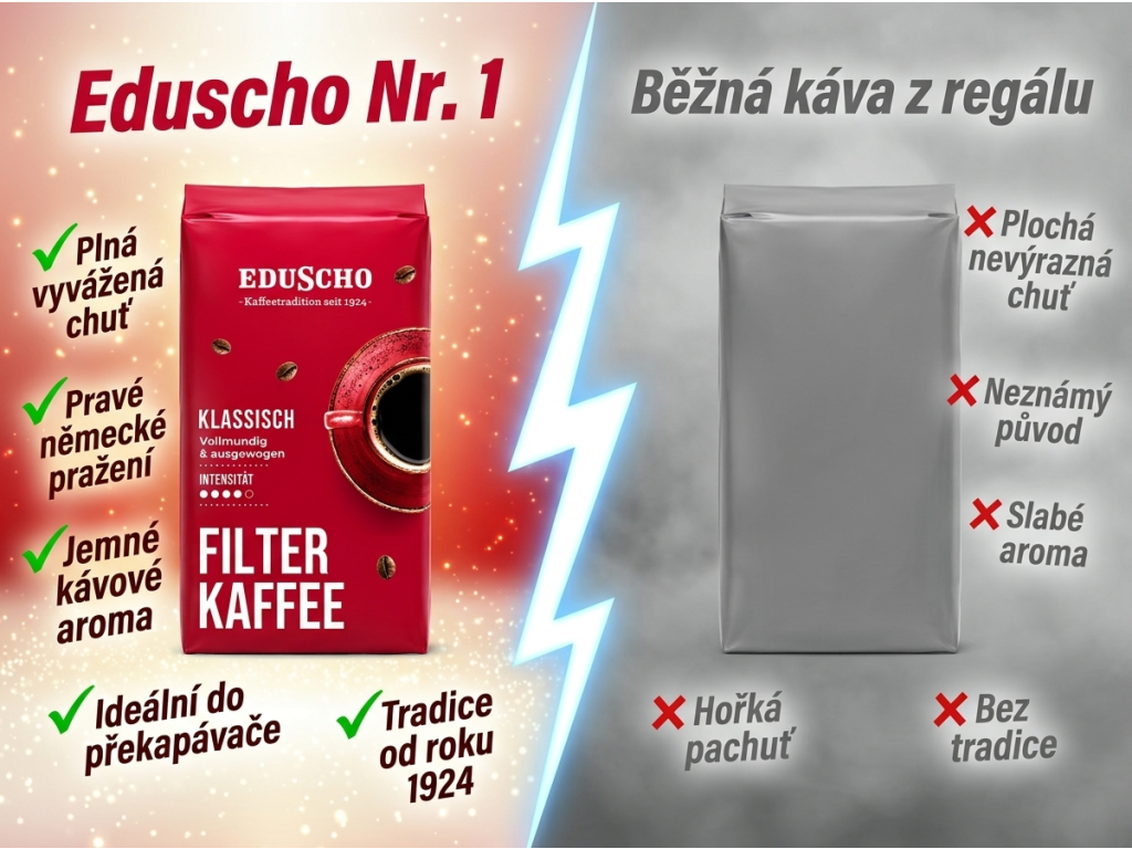 Srovnání Eduscho Nr. 1 s běžnou kávou