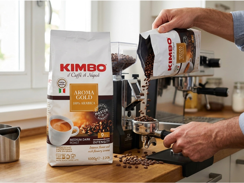 Příprava kávy Kimbo Aroma Gold