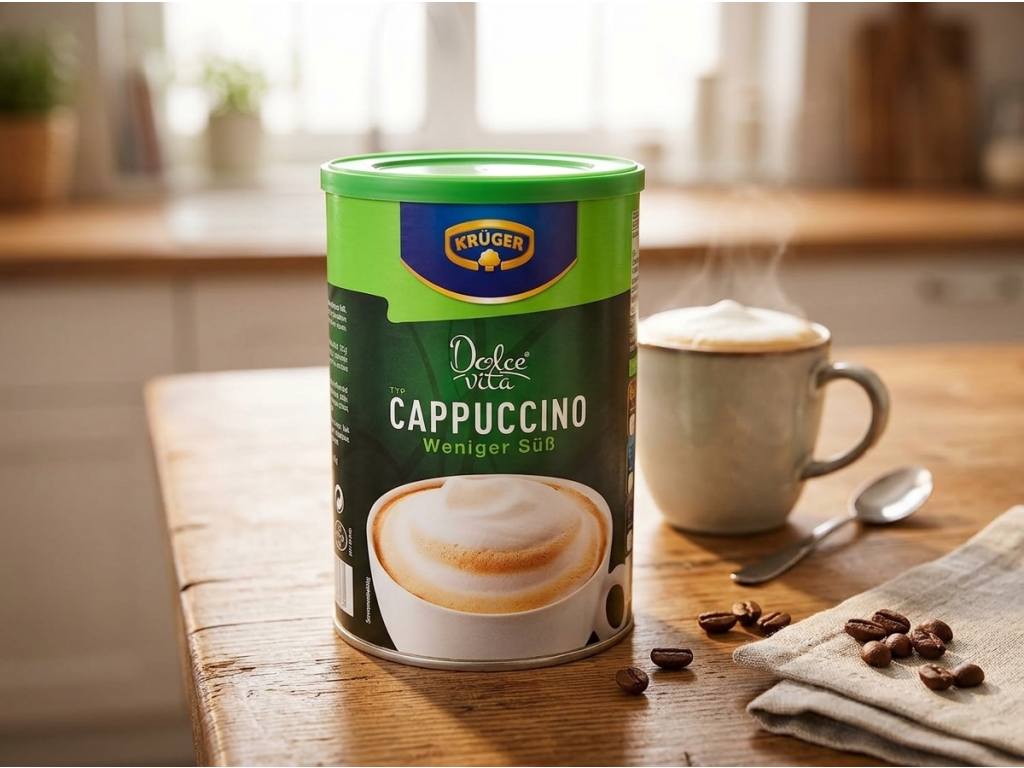 Krüger Dolce Vita Cappuccino méně sladké v kuchyni