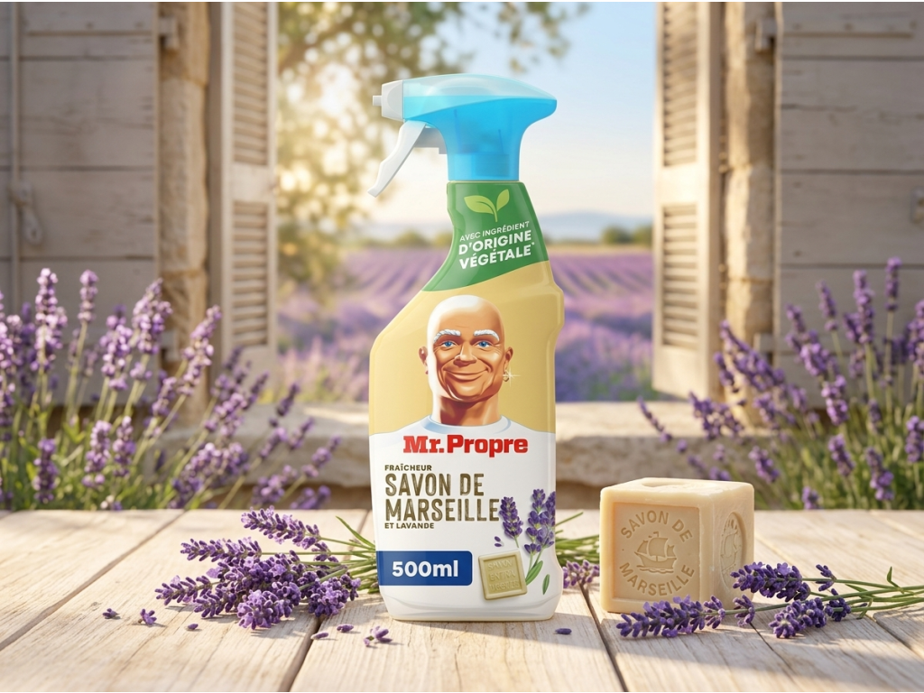 Mr. Propre Savon de Marseille v přírodním prostředí Provence