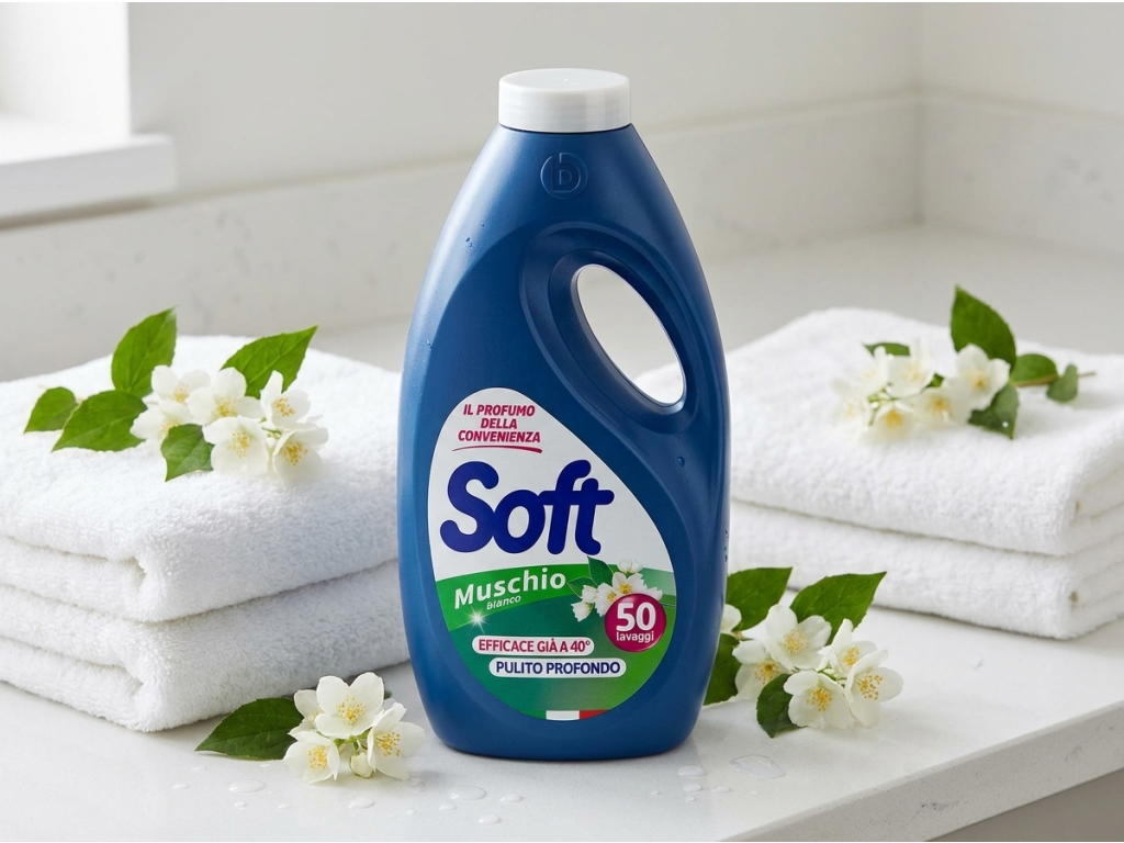 Soft Muschio Bianco s čistým prádlem