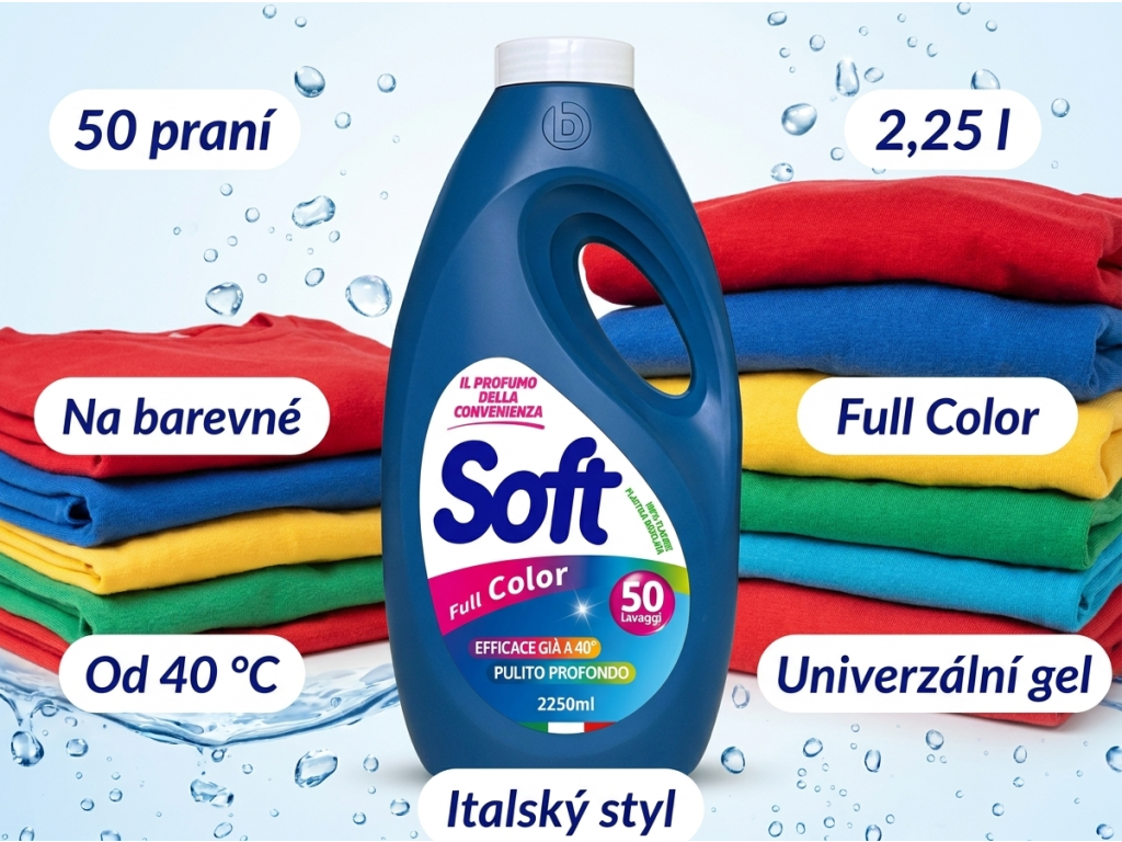 Soft Full Color - výhody pracího gelu
