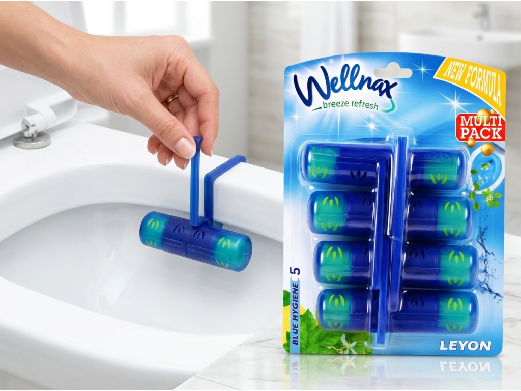 Použití WC závěsku Wellnax Lemon