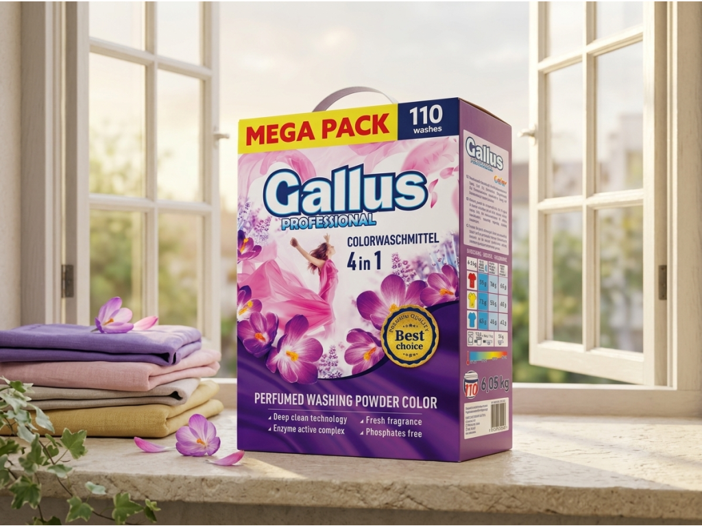 Gallus Professional Color v prostředí domácí prádelny