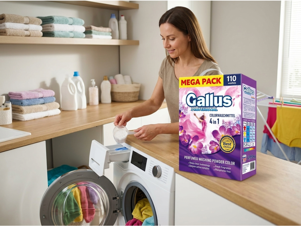 Použití Gallus Professional Color při praní barevného prádla