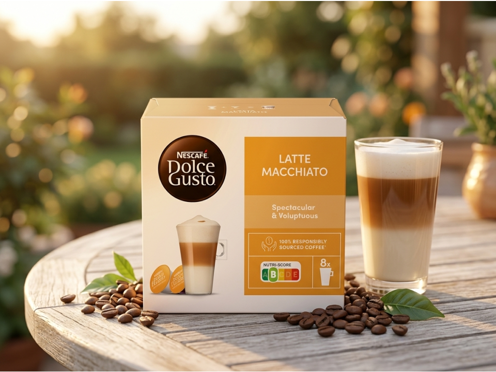 Nescafé Dolce Gusto Latte Macchiato v přírodním prostředí