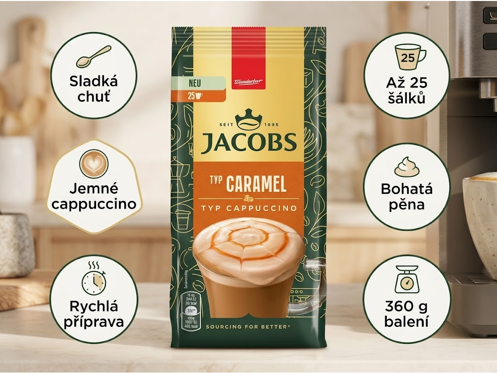 Jacobs Cappuccino Caramel - hlavní výhody