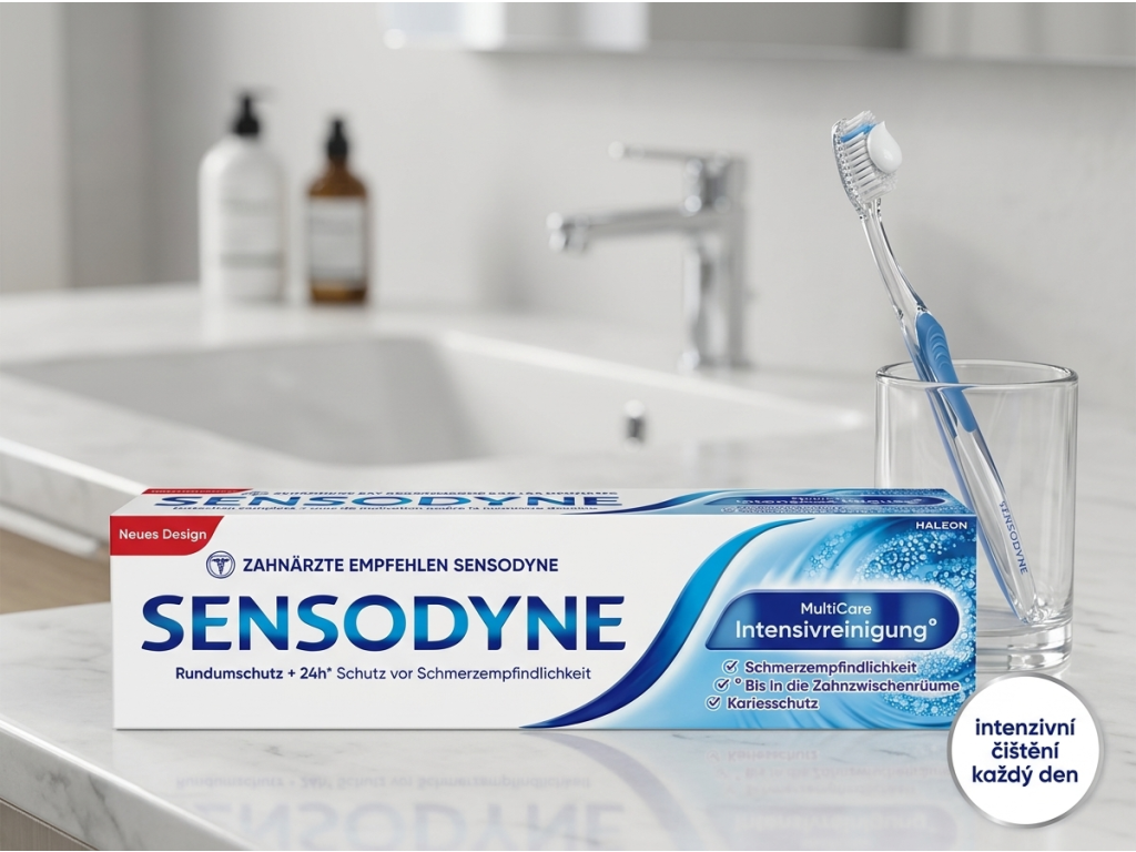 Použití Sensodyne MultiCare intenzivní čištění
