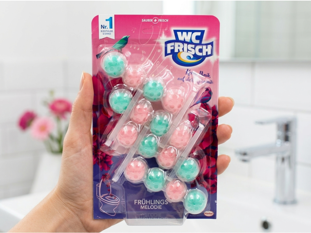 WC Frisch Jarní melodie 4pack v ruce