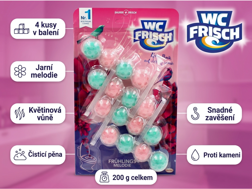 WC Frisch Jarní melodie 4pack - infografika benefitů
