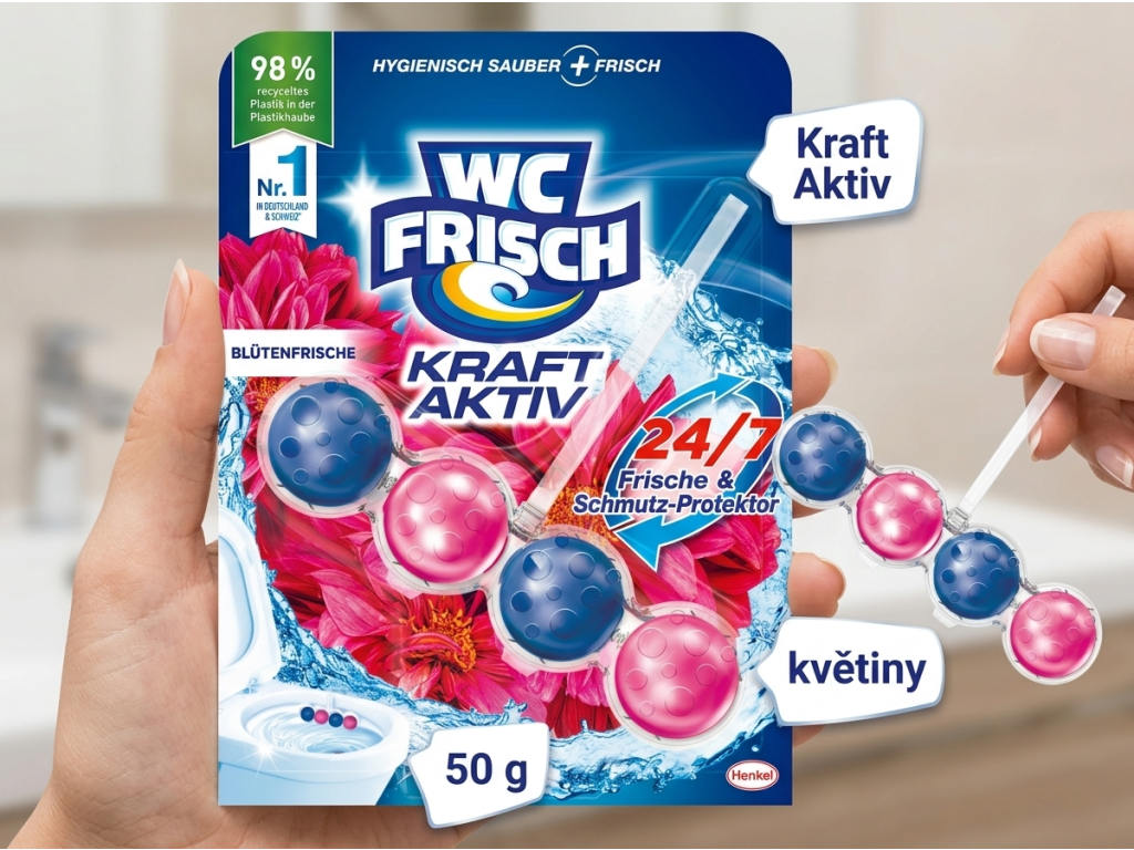 WC Frisch Kraft Aktiv v ruce