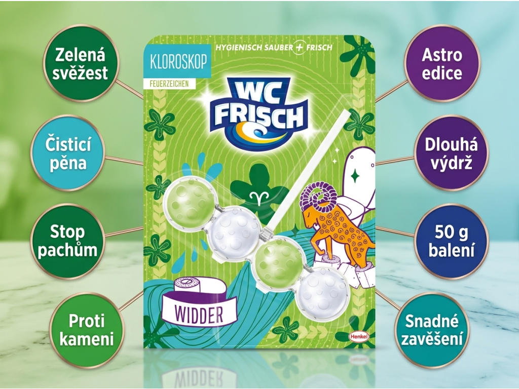 WC Frisch Feuerzeichen - infografika benefitů