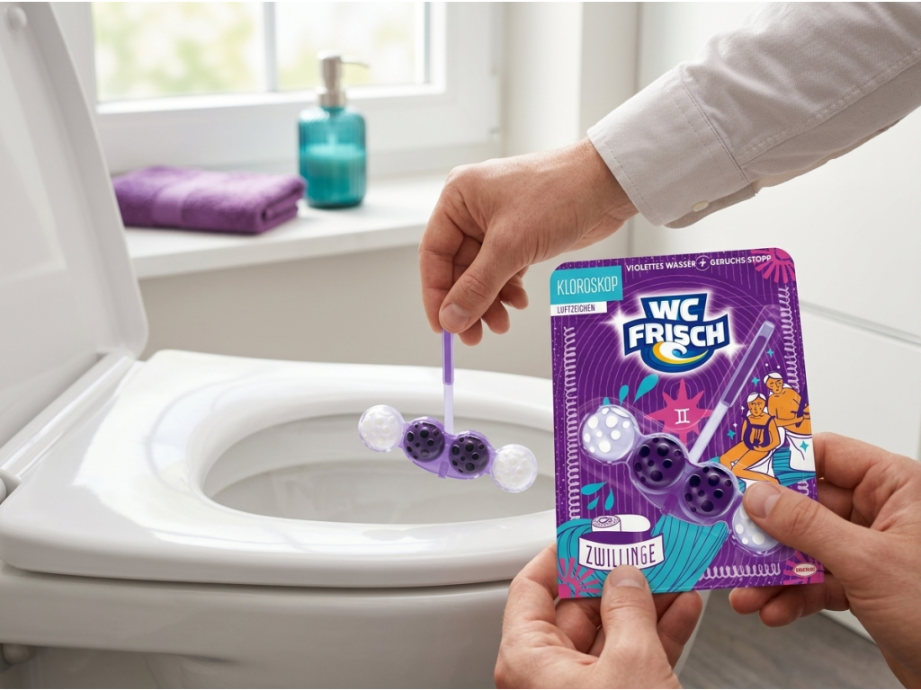 Použití závěsného bloku WC Frisch Kloroskop