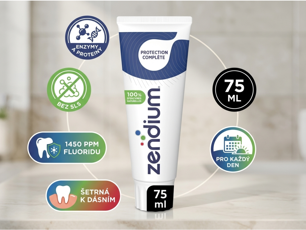 Zendium Protection Complete zubní pasta - infografika