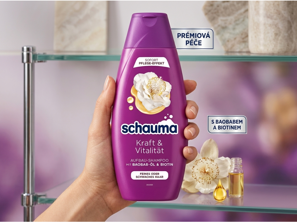 Schauma Kraft & Vitalita v ruce