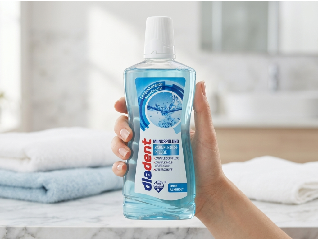 Diadent Fresh ústní voda – v ruce