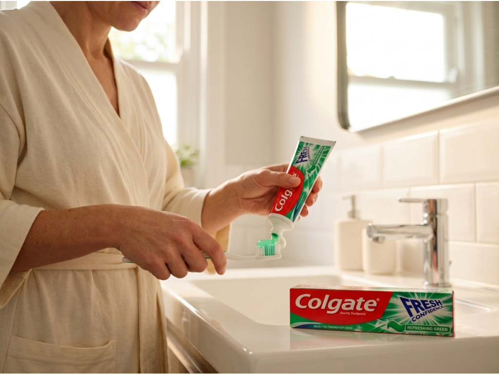 Colgate Fresh Confidence Green při použití