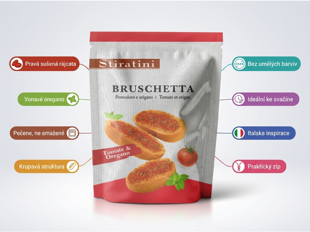 Stiratini bruschette s rajčaty a oreganem - přehled výhod