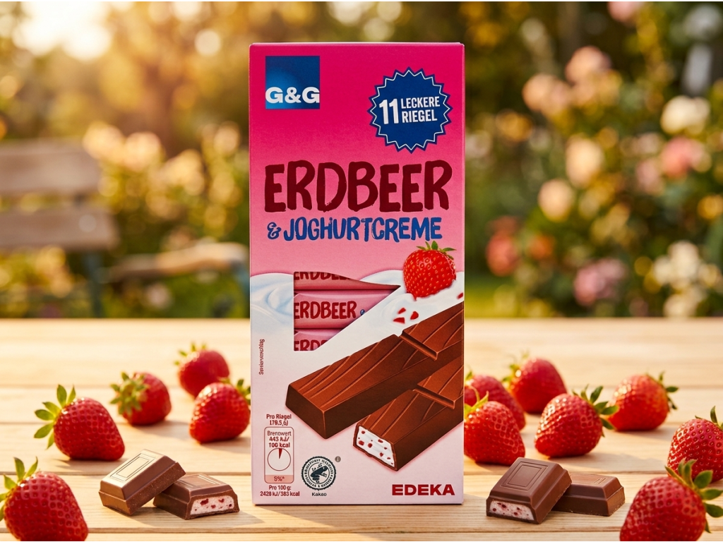 G&G Erdbeer & Joghurtcreme tyčinky v přírodě