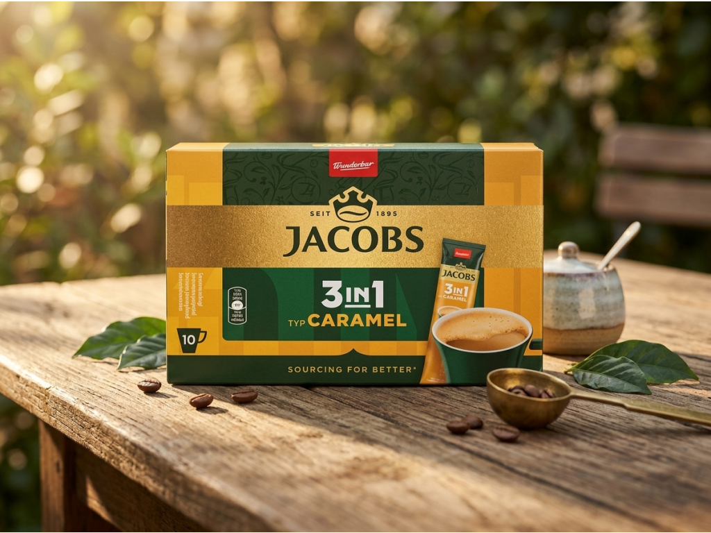 Jacobs 3v1 Caramel v přírodním prostředí