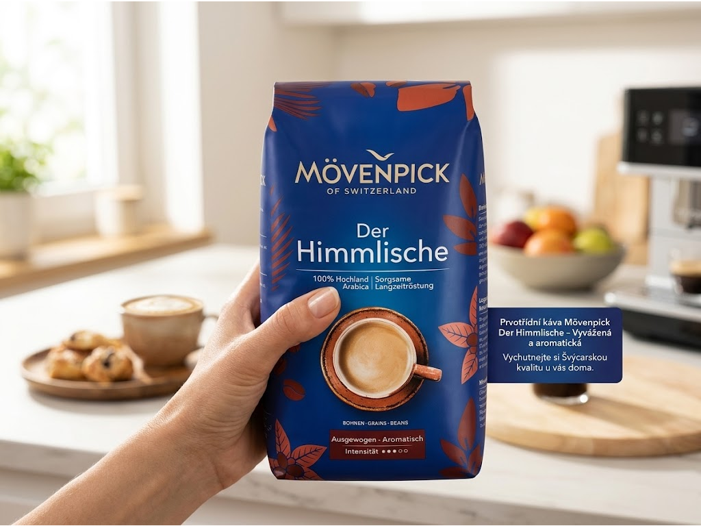 Mövenpick Der Himmlische mletá káva 500 g v ruce