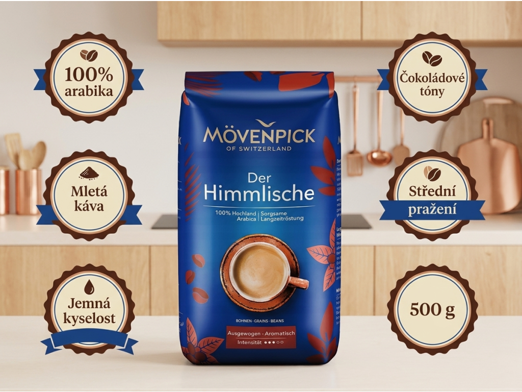 Mövenpick Der Himmlische mletá káva 500 g - hlavní výhody