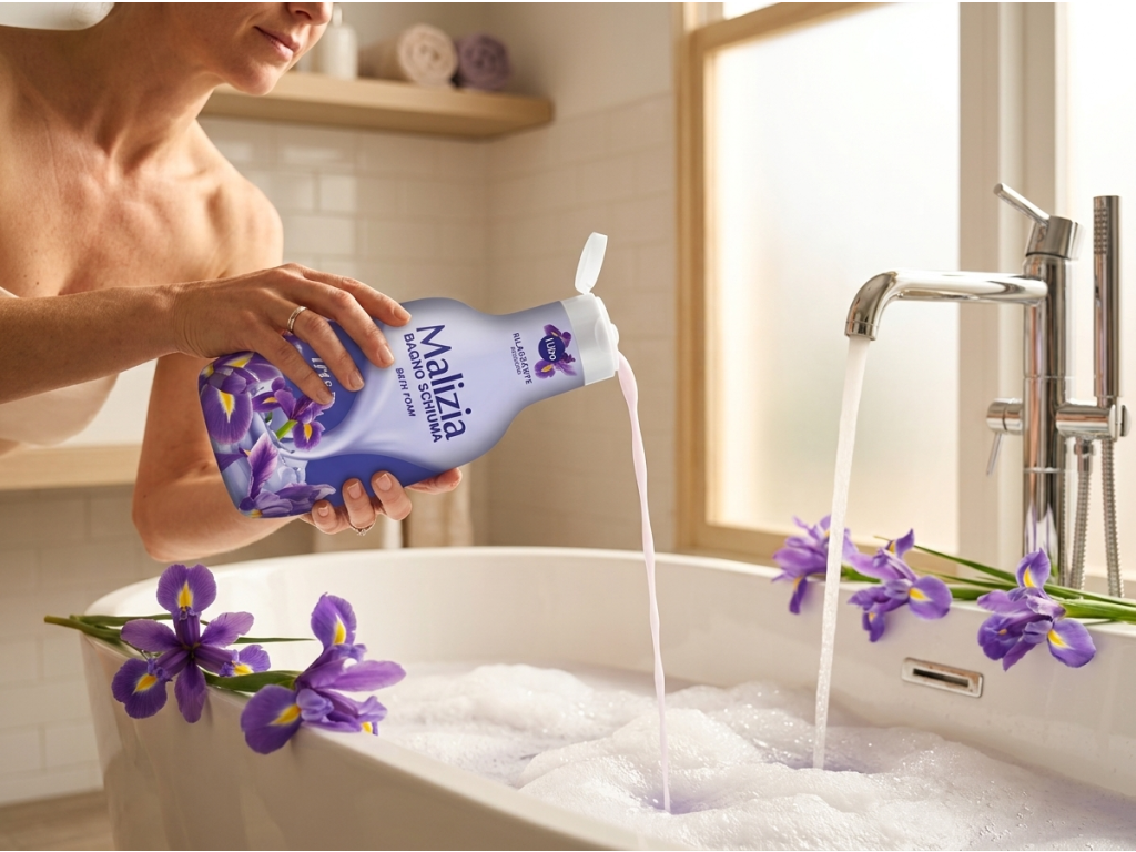 Malizia Petali di Iris - příprava relaxační koupele