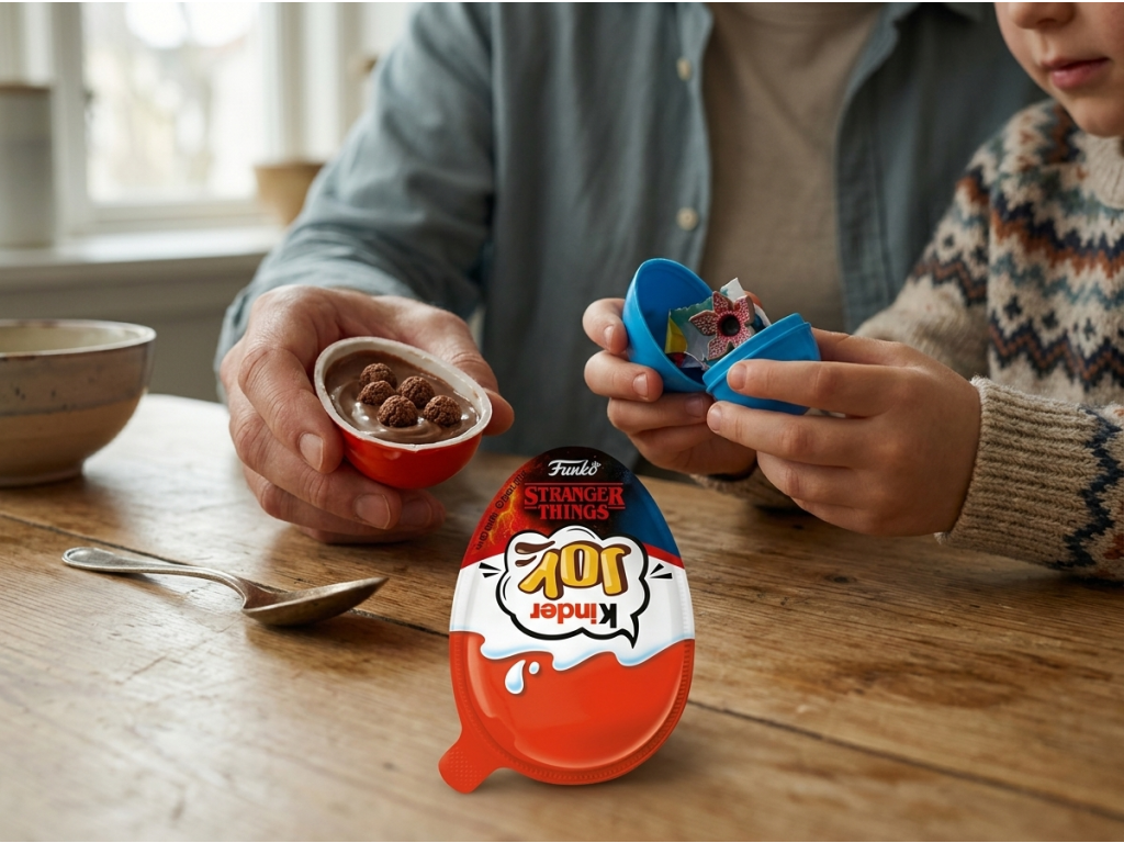 Kinder Joy Stranger Things 20 g při otevírání