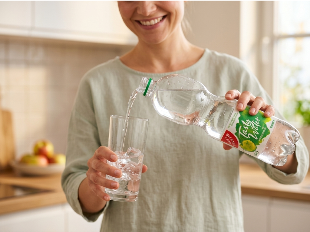 G&G Tasty Water Apfel 1,5 l - nalévání do sklenice