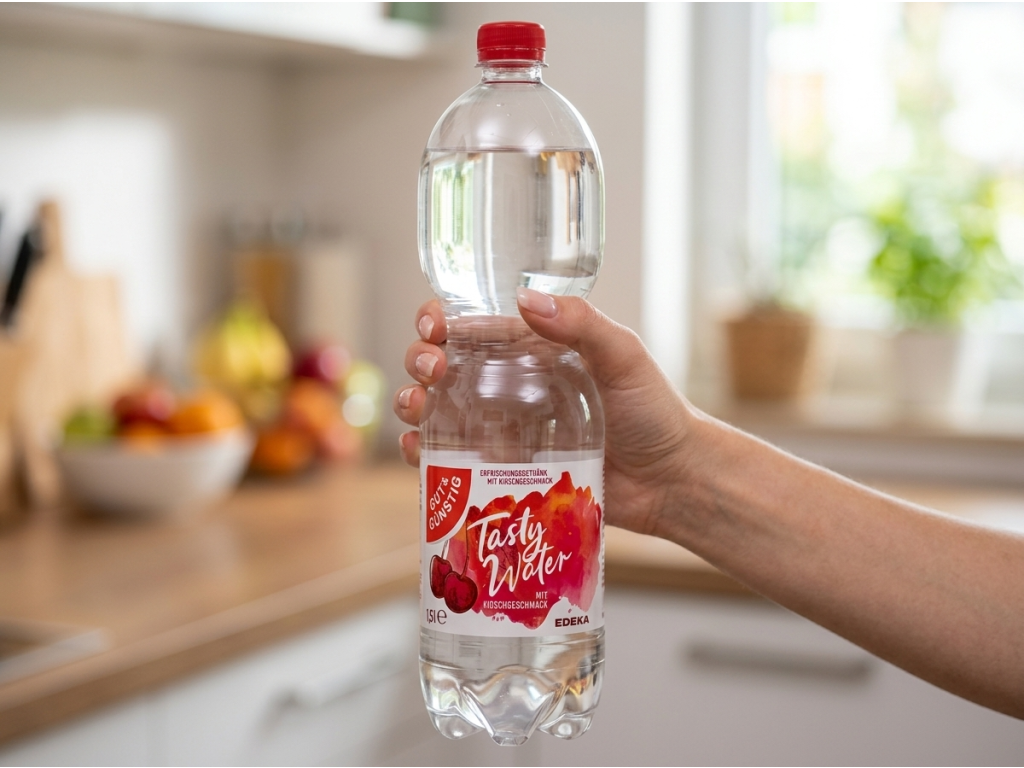 GUT&GÜNSTIG Tasty Water Kirsche 1,5 l - v ruce