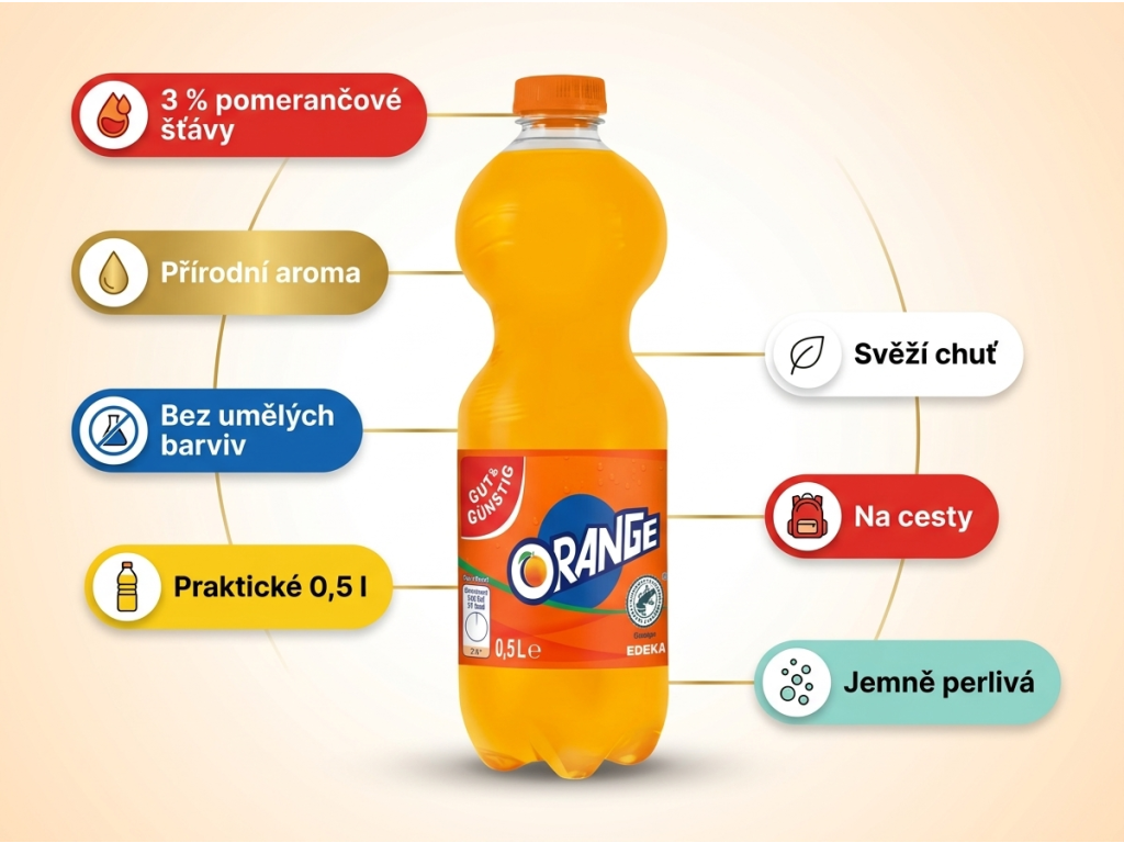 G&G Pomerančová limonáda 0,5 l - hlavní výhody
