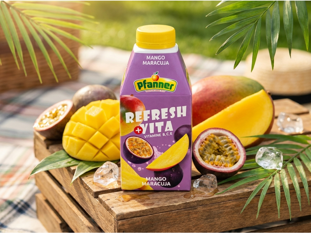 Pfanner Refresh Vita Mango a Marakuja - přírodní osvěžení