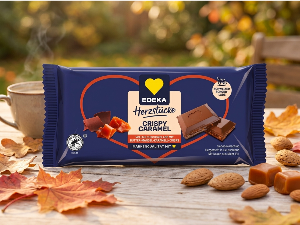 Edeka Herzstücke Crispy Caramel v přírodním prostředí