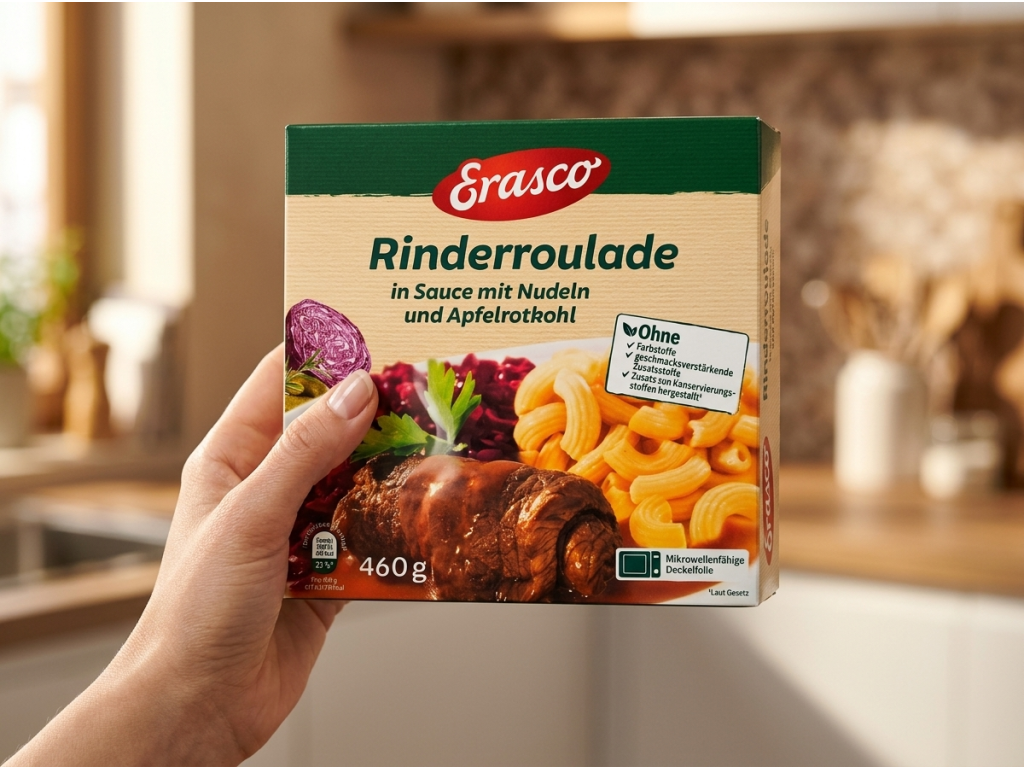 Erasco hovězí roláda v ruce