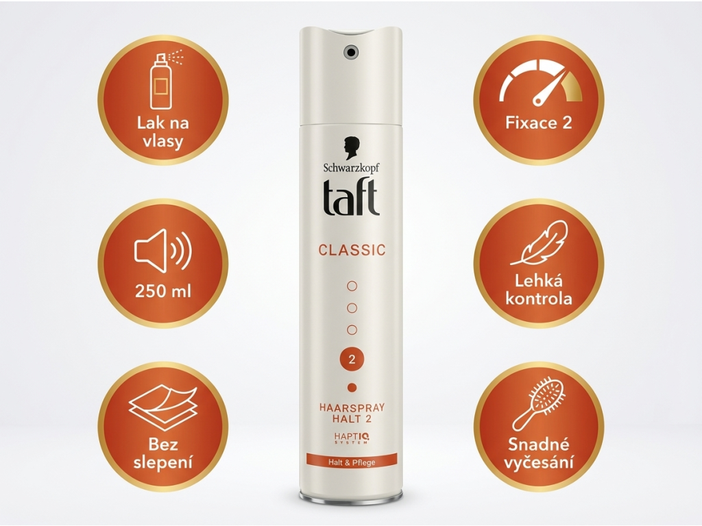 Taft Classic lak na vlasy - přehled výhod