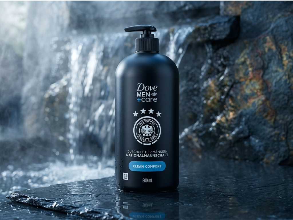 Dove Men+Care Clean Comfort sprchový gel pro muže s dávkovačem 900 ml - koupelnovy kontext
