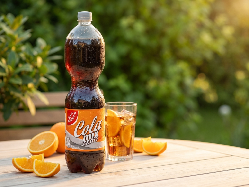 G&G Cola Mix Zero 1,5 l v letním prostředí