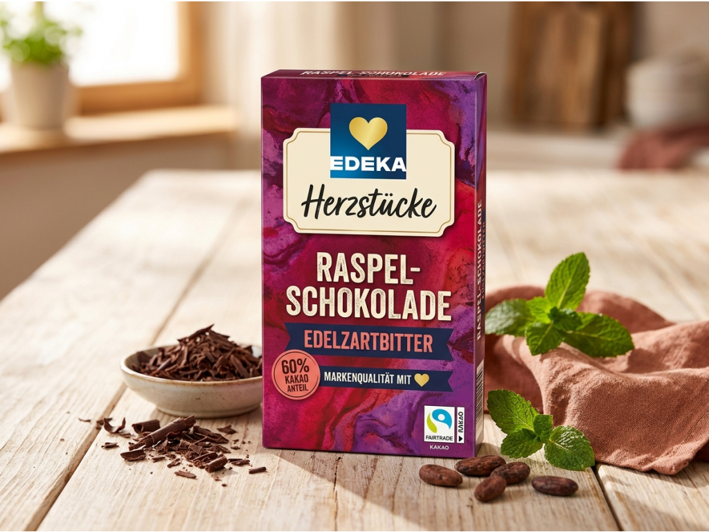 Edeka čokoládové hobliny z hořké čokolády v kuchyni