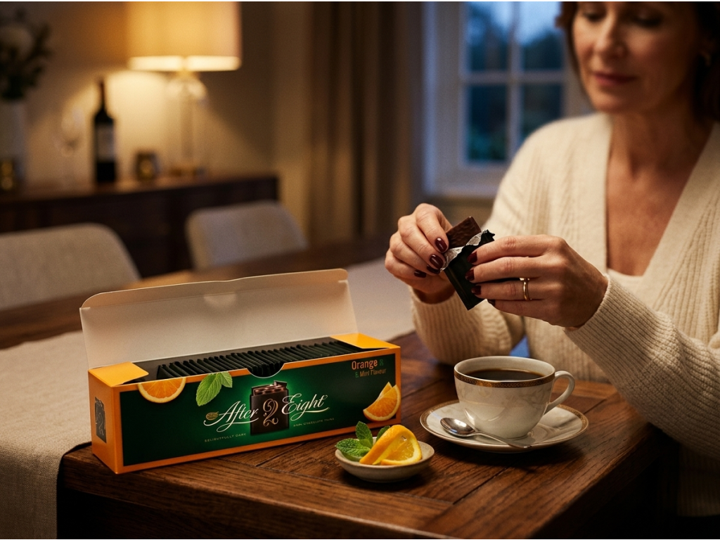 After Eight Pomeranč a Máta 400 g - dezert po vecerí s kávou