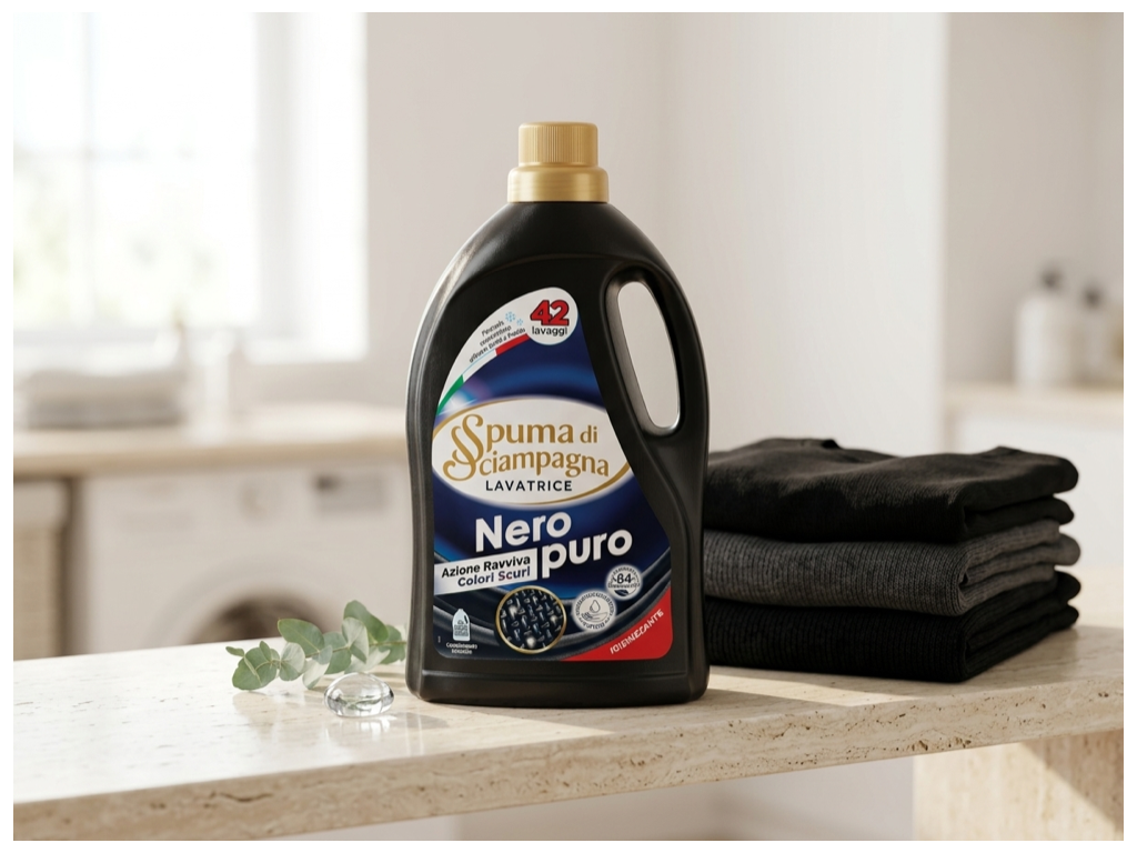 Prací gel Spuma di Sciampagna Nero Puro pro tmavé textilie