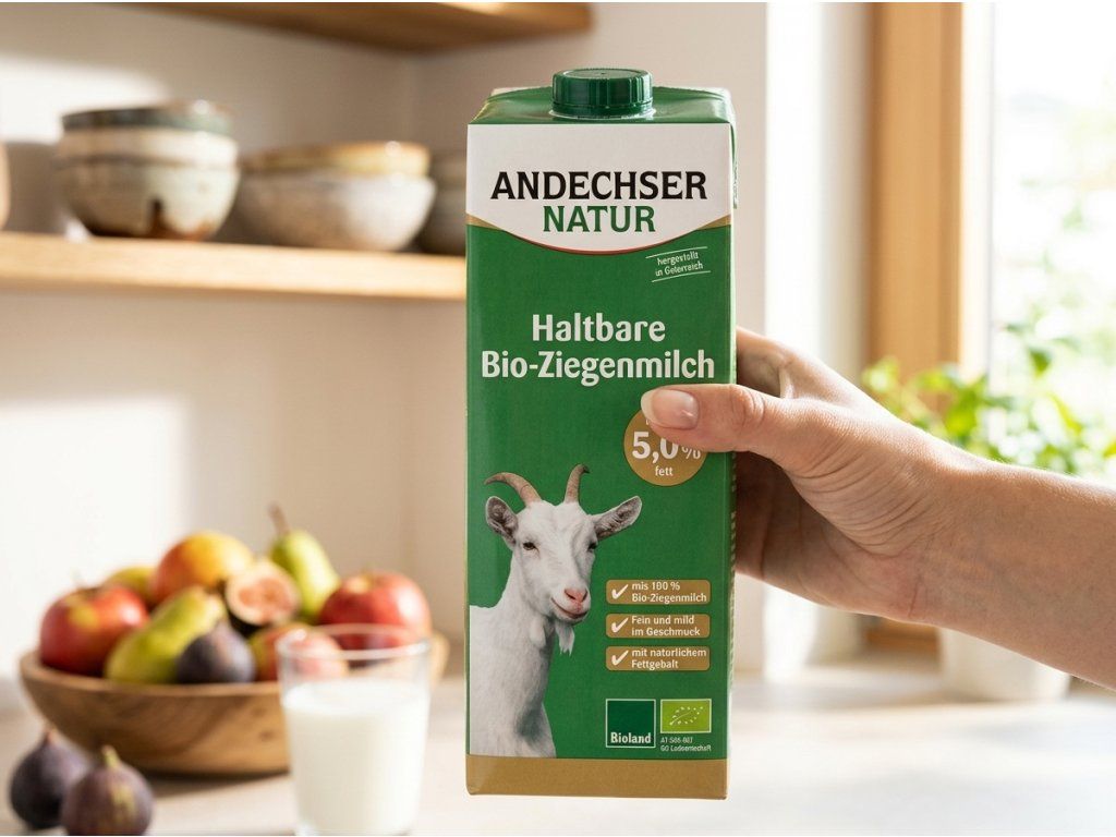 Andechser Natur BIO козе мляко в ръка
