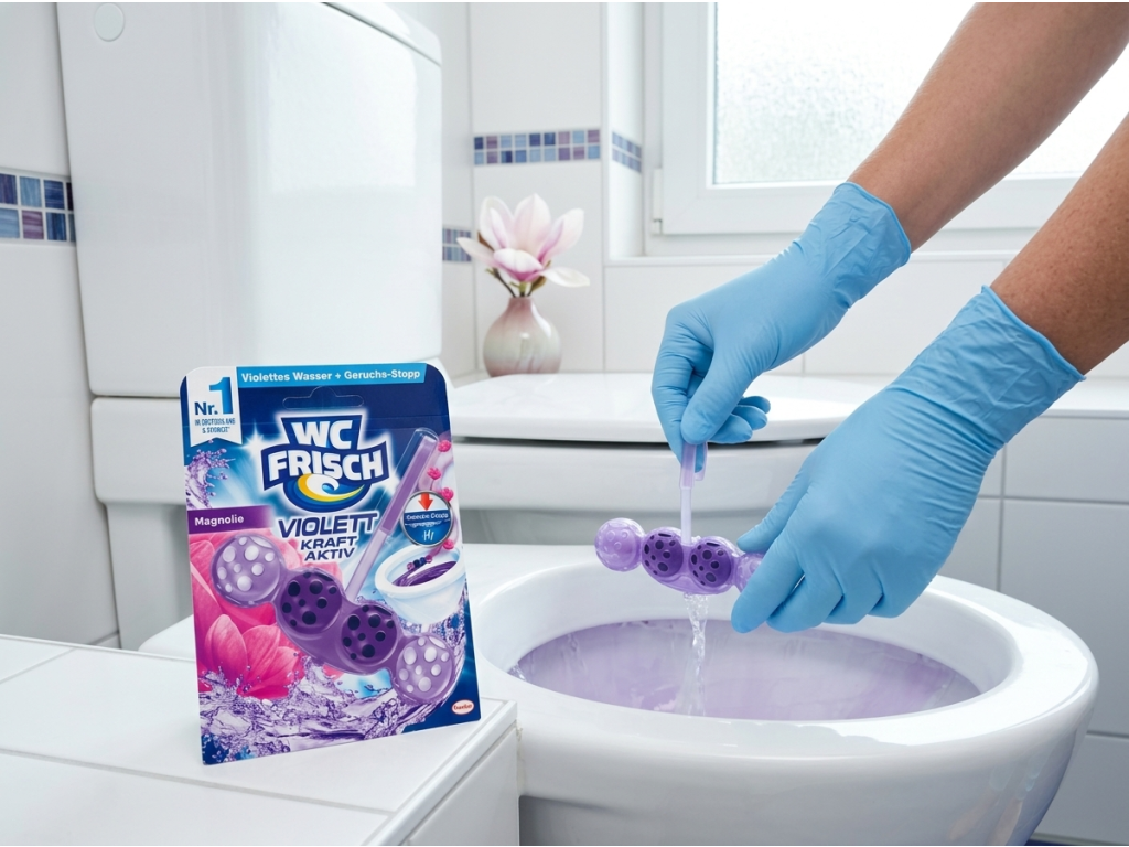 Použití WC Frisch Violett Kraft Aktiv Magnolie