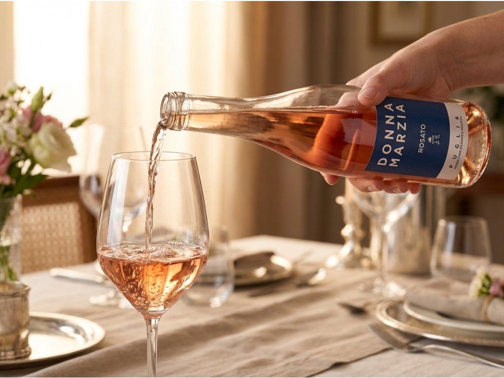 Donna Marzia Rosé - servírování u stolu