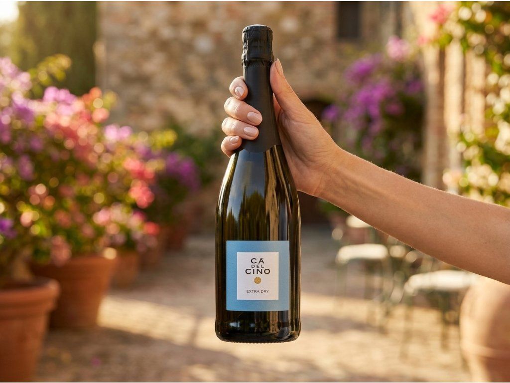 Valdo Cà del Cino šumivé víno — prezentace v ruce