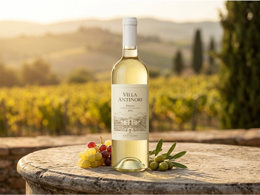 Villa Antinori bílé víno v přírodním kontextu