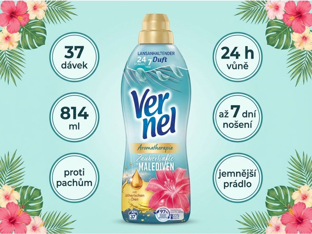 Vernel Magické Maledivy aviváž 814 ml hlavní benefity