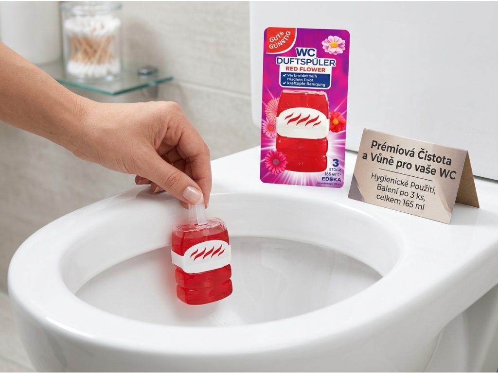 Použití závěsného WC bloku G&G Red Flower