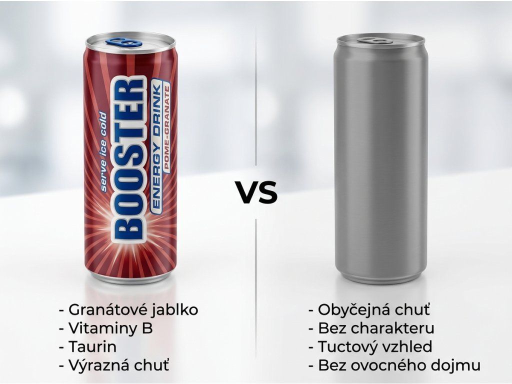 Booster energetický nápoj s příchutí granátového jablka 330 ml - srovnání